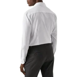Eton Eton Solid Signature Twill Shirt Lange Mouw Overhe weiß Hemd