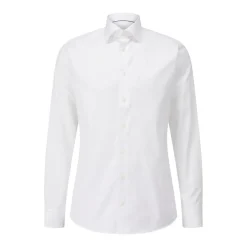 Eton Eton Solid Signature Twill Shirt Lange Mouw Overhe weiß Hemd