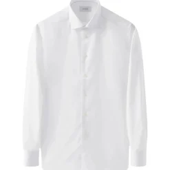 Eton Eton Solid Signature Twill Shirt Lange Mouw Overhe weiß Hemd