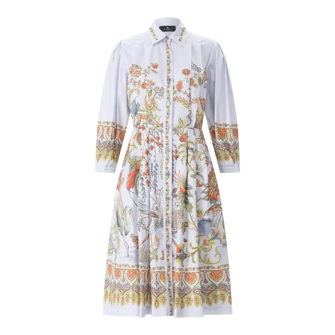 Etro Blusenkleid mit Muster blau Hemdblusenkleid