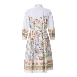 Etro Blusenkleid mit Muster blau Hemdblusenkleid