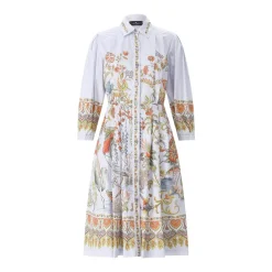 Etro Blusenkleid mit Muster blau Hemdblusenkleid