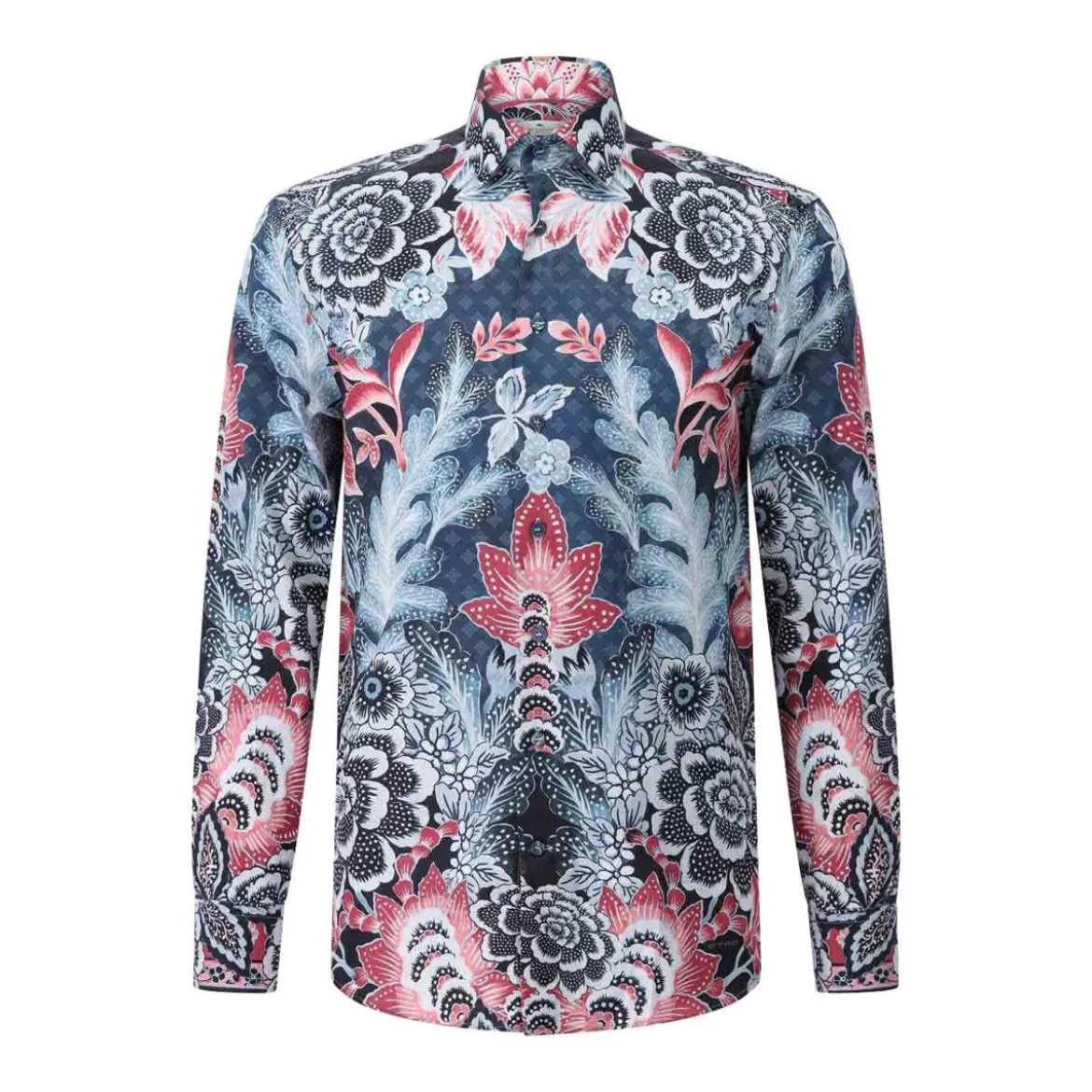 Etro Hemd mit Blumenprint blau Hemd
