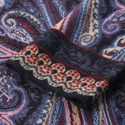 Etro Lange Strickjacke mit Gürtel mehrfarbig Strickjacke