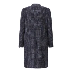 Etro Mantel aus Wolle blau Wollmantel