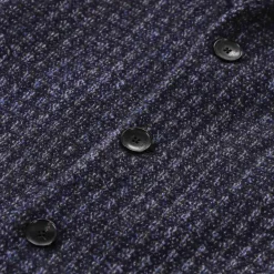Etro Mantel aus Wolle blau Wollmantel