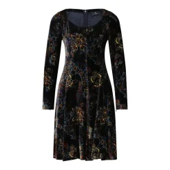 Etro Midikleid aus Samt schwarz Midikleid
