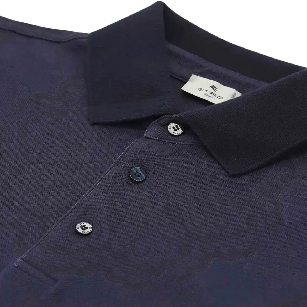 Etro Poloshirt mit Paisley-Muster blau Poloshirt