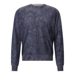 Etro Pullover aus Kaschmir-Seiden-Mix blau Pullover
