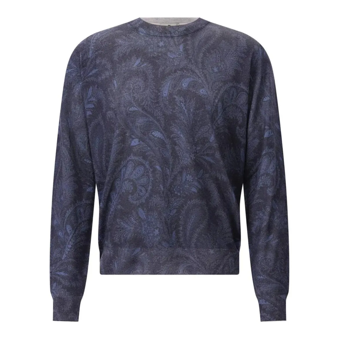 Etro Pullover aus Kaschmir-Seiden-Mix blau Pullover