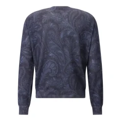 Etro Pullover aus Kaschmir-Seiden-Mix blau Pullover