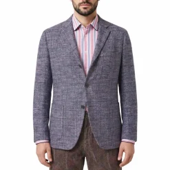 Etro Sakko aus Alpaka-Mix blau Anzugjacke
