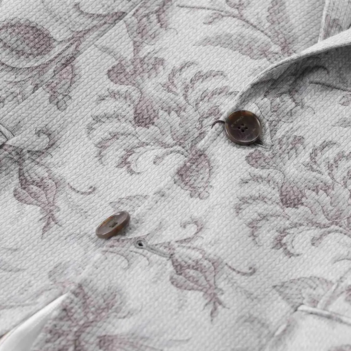 Etro Sakko mit floralem Muster grau Anzugjacke