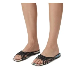 Etro Sandalen aus Leder schwarz Slides