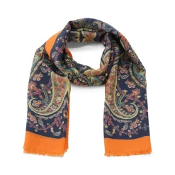 Etro Schal aus Kaschmir-Mix blau Leichter Schal