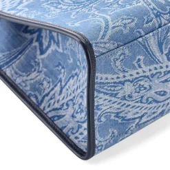 Etro Shopper Eyes mit Jacquardmuster blau Shopper