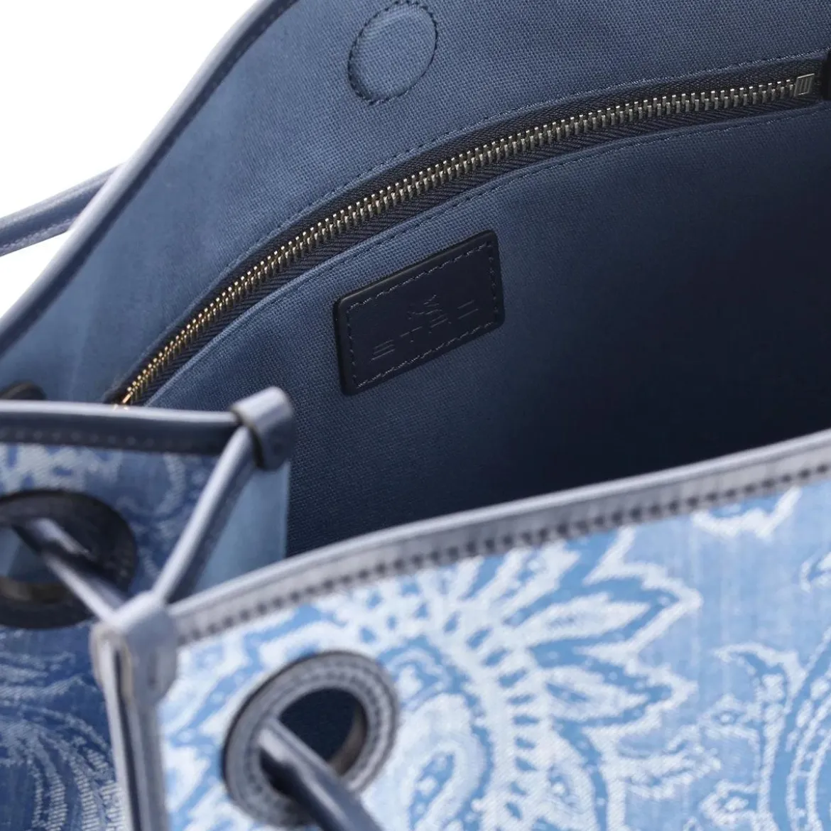 Etro Shopper Eyes mit Jacquardmuster blau Shopper
