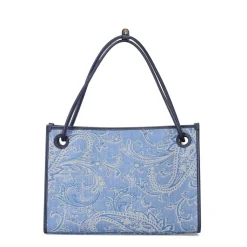 Etro Shopper Eyes mit Jacquardmuster blau Shopper