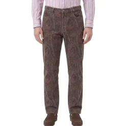 Etro Straight-Fit Jeans mit Paisley Muster braun Hose