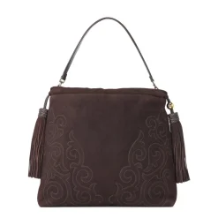 Etro Tasche Kalispera aus Veloursleder braun Schultertasche
