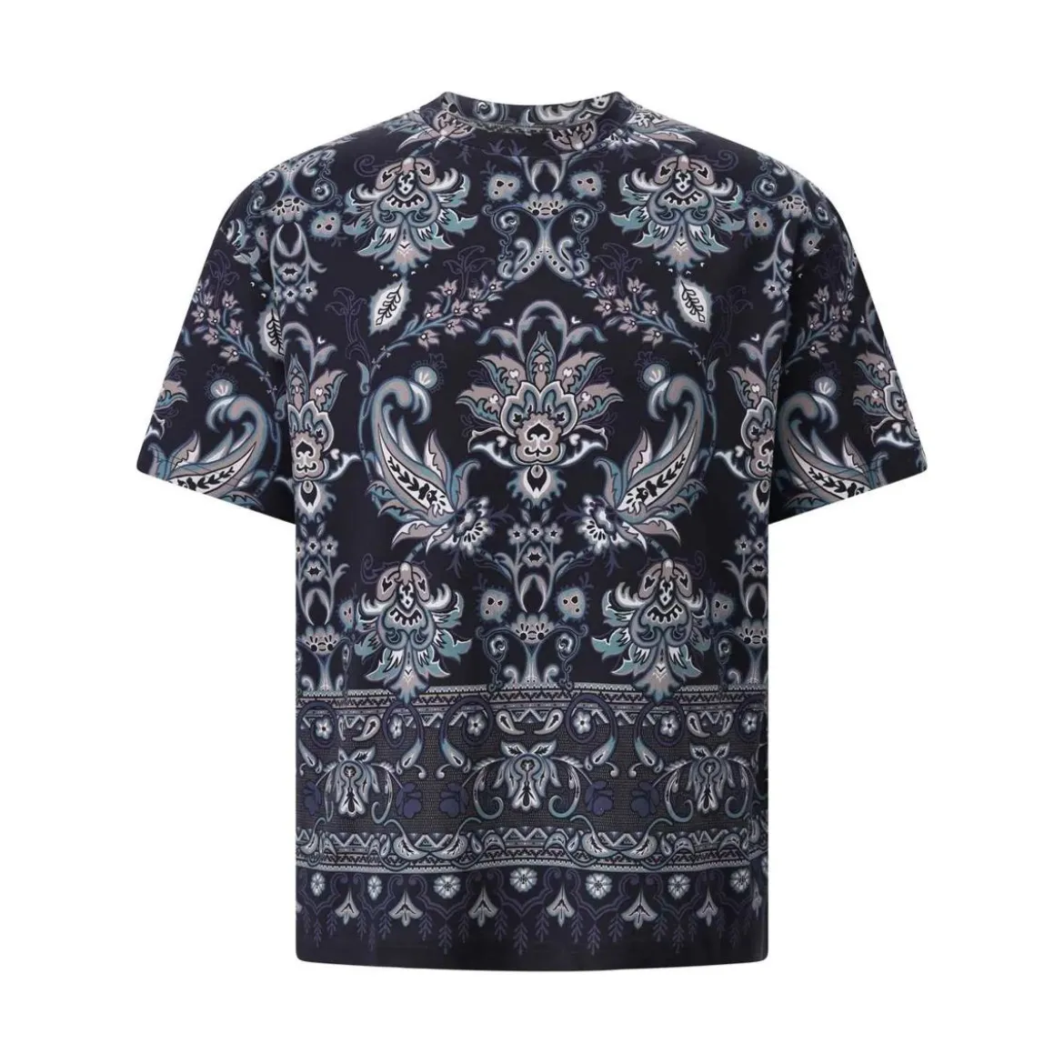 Etro T-Shirt mit Paisley-Muster blau T-Shirt