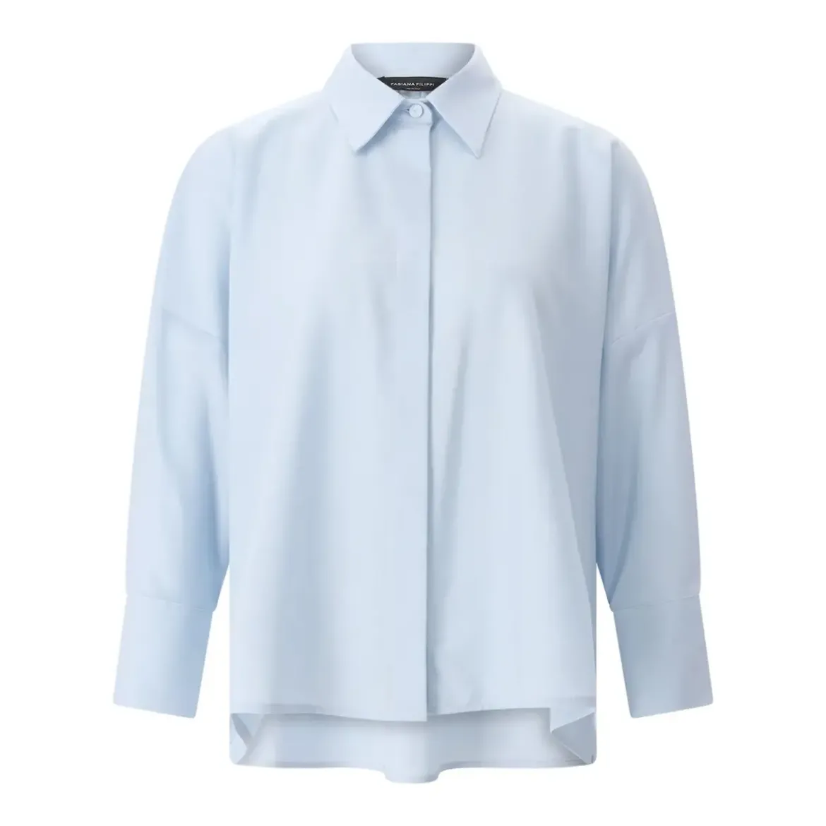Fabiana Filippi Bluse mit Schmuckdetails blau Bluse