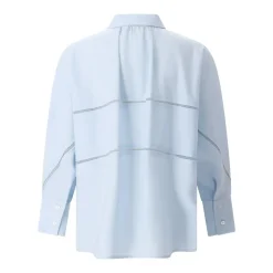 Fabiana Filippi Bluse mit Schmuckdetails blau Bluse