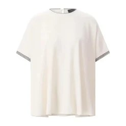 Fabiana Filippi Blusenshirt aus Seiden-Mix weiß T-Shirt