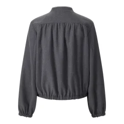 Fabiana Filippi Bomberjacke aus Wolle grau Übergangsjacke
