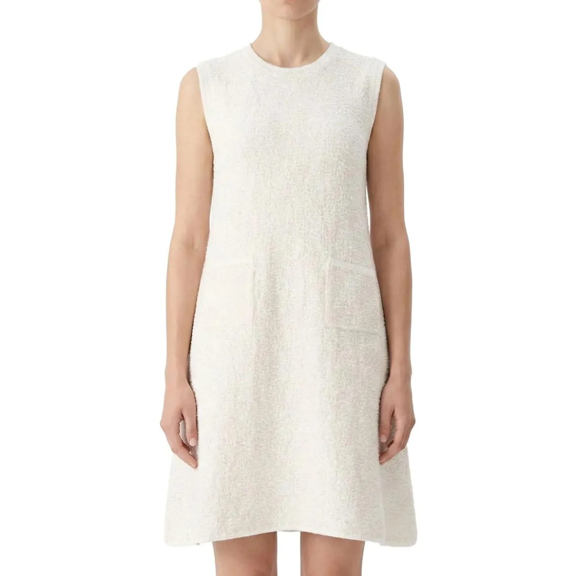 Fabiana Filippi Minikleid aus Baumwollmix weiß Minikleid