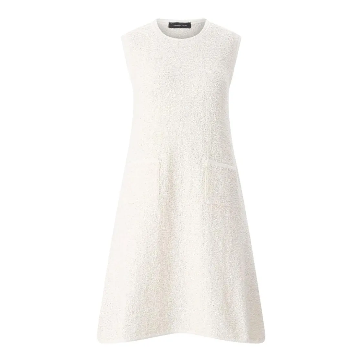 Fabiana Filippi Minikleid aus Baumwollmix weiß Minikleid