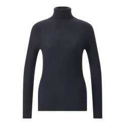 Fabiana Filippi Rollkragenpullover mit Seide & Kaschmir dunkelblau Rollkragenpullover