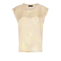 Fabiana Filippi Sleeveless Silk Top With All-Over Contrasting Colo Rosa Bluse