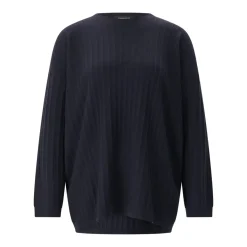Fabiana Filippi Strickpullover mit Seide & Kaschmir dunkelblau