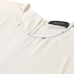 Fabiana Filippi T-Shirt mit Glitzerdetails weiß T-Shirt