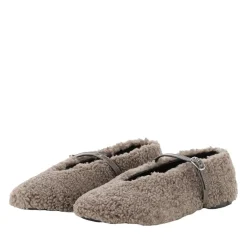 Fabio Rusconi Mary-Jane Ballerinas mit Fell braun Ballerinas