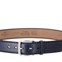 Fausto Colato Gürtel aus Bisonleder blau Ledergürtel
