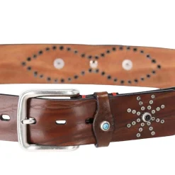 Fausto Colato Gürtel aus Leder braun Gürtel