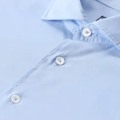 Fedeli Hemd aus Baumwolle blau Hemd