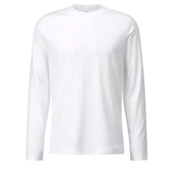 Fedeli Langarmshirt aus Baumwolle Weiß Longsleeve