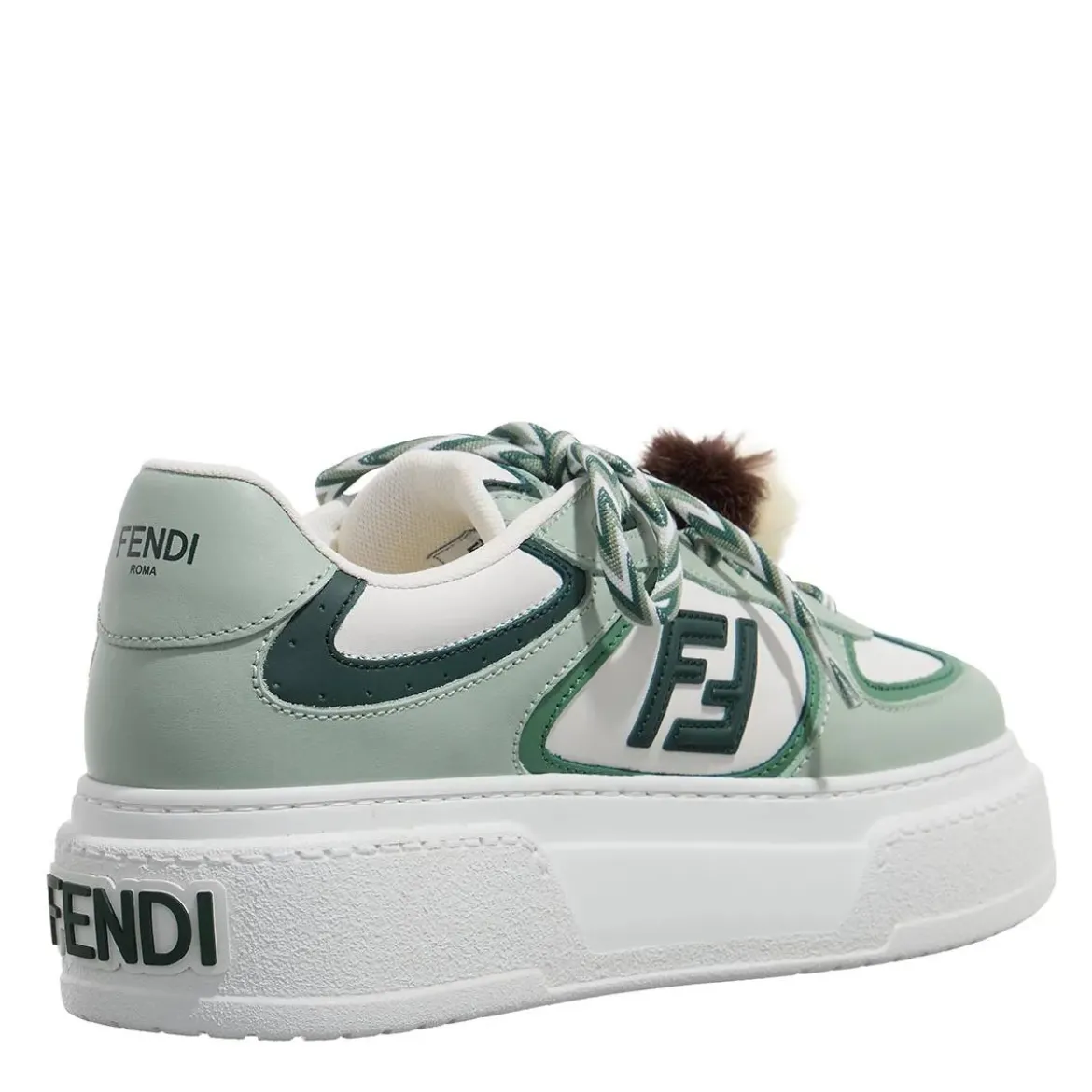 Fendi Match Platform Sneakers Green Plateau-Sneaker