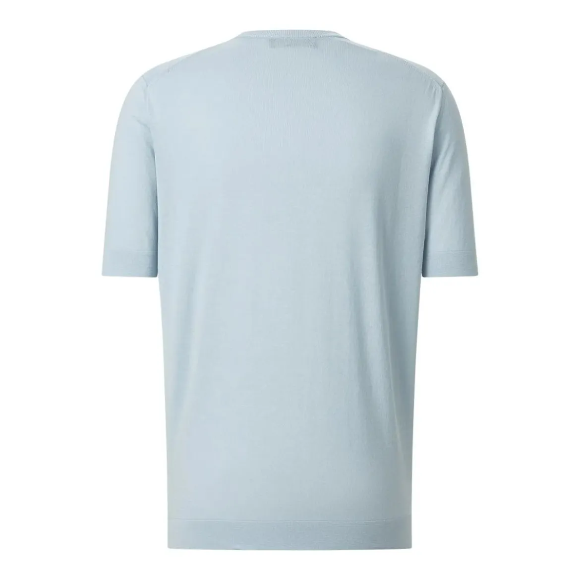 FILIPPO DE LAURENTIIS T-Shirt aus Crêpe-Baumwolle blau T-Shirt