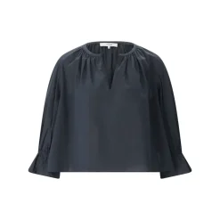 FRAME Bluse aus Baumwolle dunkelblau Bluse