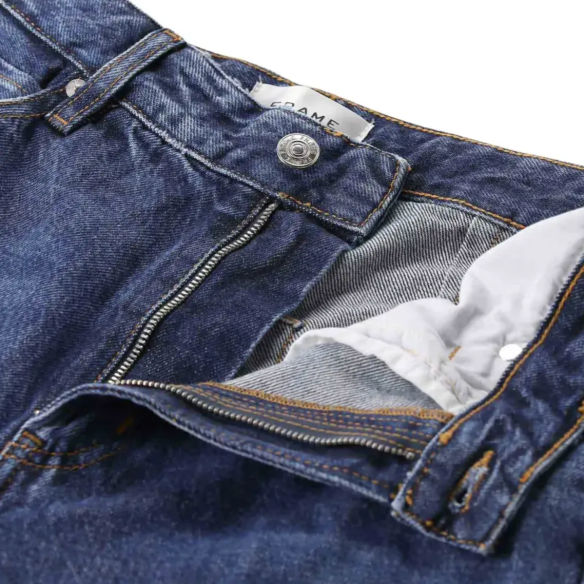 FRAME Flared Jeans The Slice Blau Ausgestellte Jeans