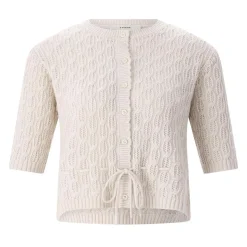 FRAME Strickjacke aus Kaschmir und Wolle beige Strickjacke