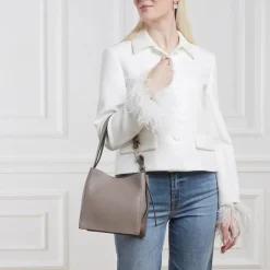 Furla Furla Nuvola Mini Bucket Bag 2 Stucco Gray Bucket Bag