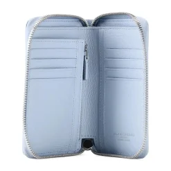 Gianni Chiarini Portemonnaie aus Leder blau Portemonnaie mit Zip-Around-Reißverschluss