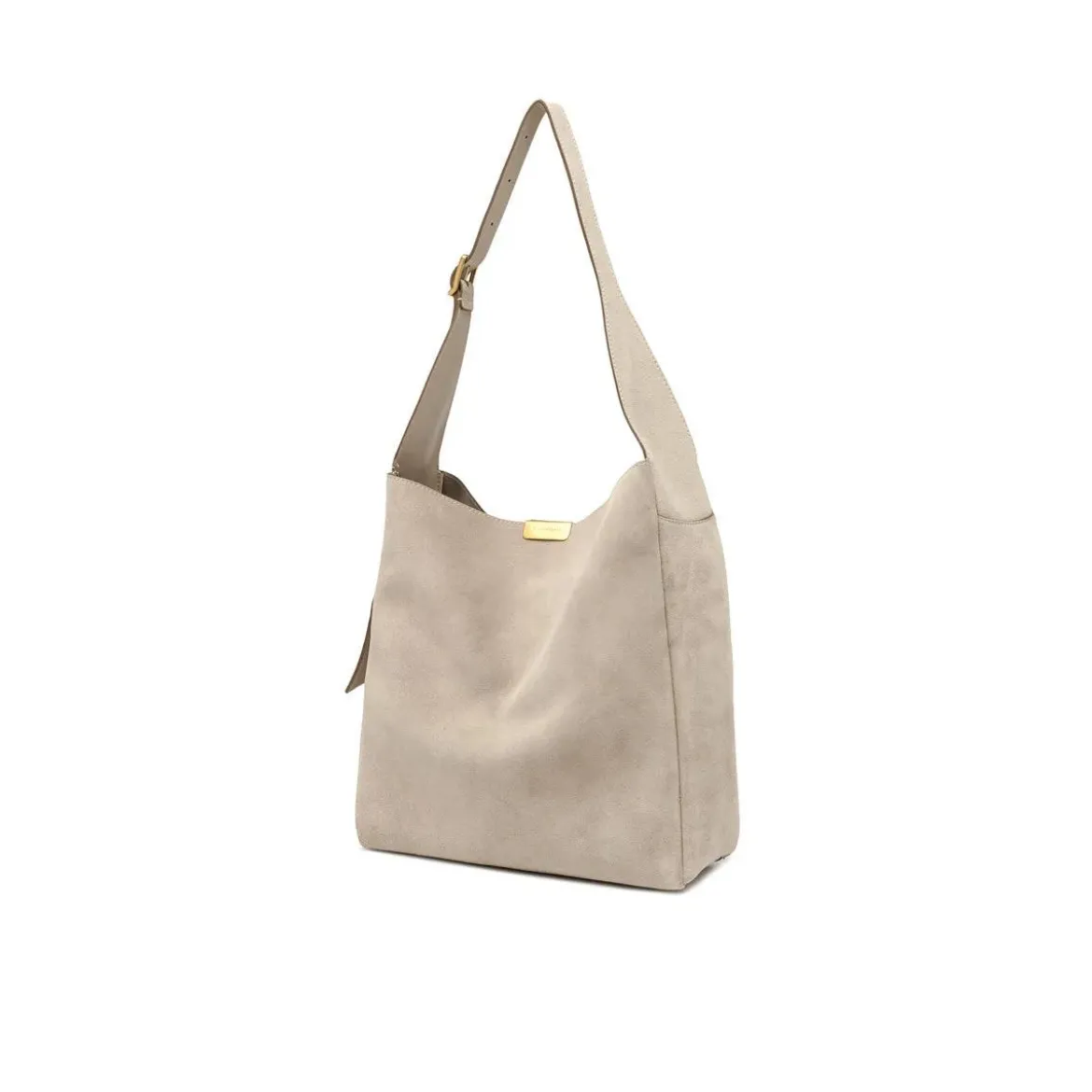 Gianni Chiarini Schultertasche Jo aus Veloursleder beige Crossbody Bag