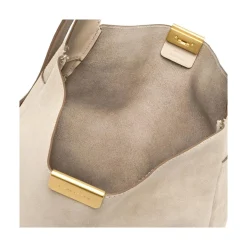 Gianni Chiarini Schultertasche Jo aus Veloursleder beige Crossbody Bag