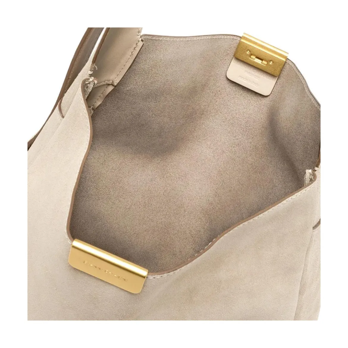 Gianni Chiarini Schultertasche Jo aus Veloursleder beige Crossbody Bag